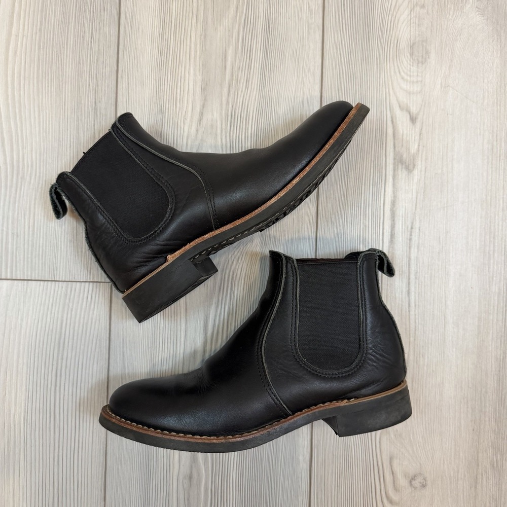 Red Wing 3455 6-Inch Chelsea Women's 6B Short Boot Black‎ Leather Pull On